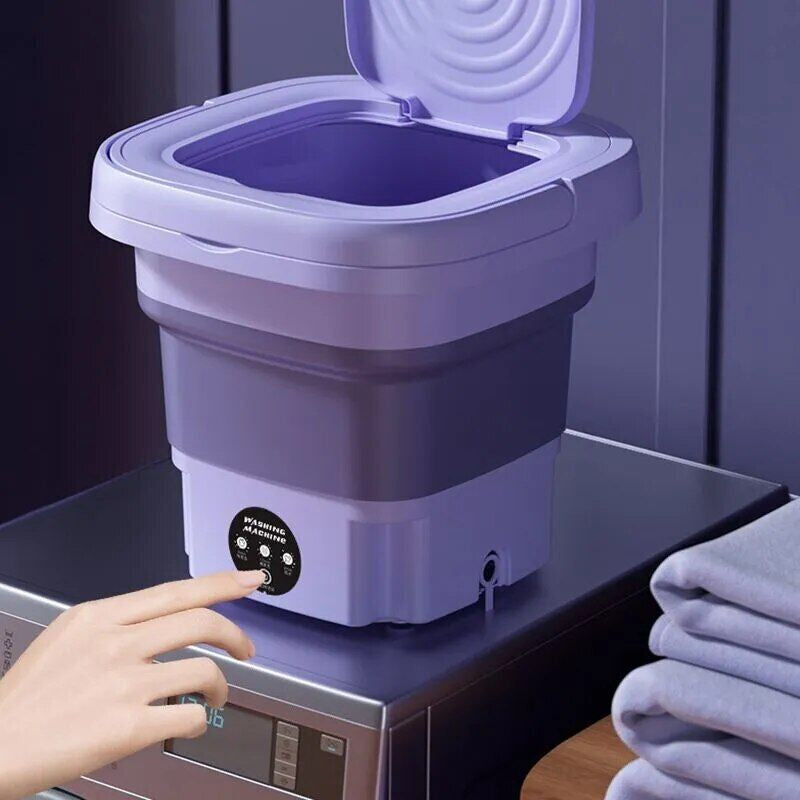 Compact 8L Portable Mini Washing Machine with Sterilization and Drying Features